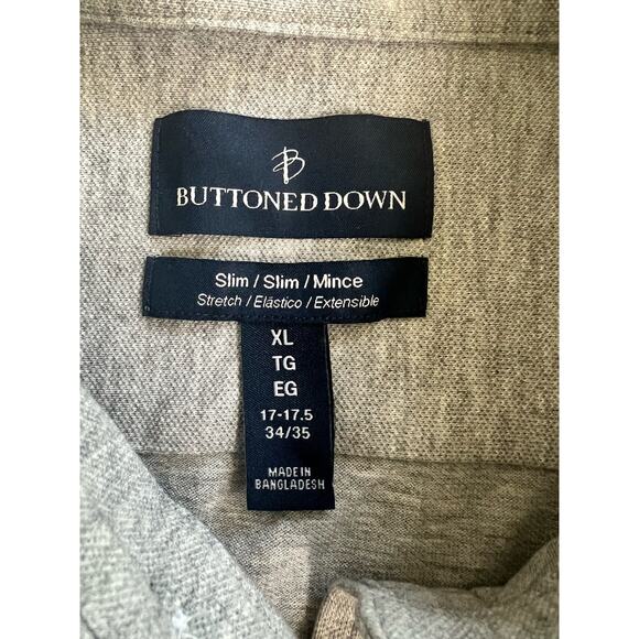 Buttoned Down Brand Mens Long Sleeve Shirt Size XL Gray‎ - Picture 7 of 8